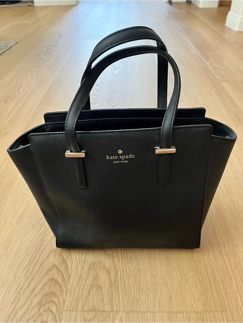 Kate Spade Black Saffiano Leather Top-Handle Tote